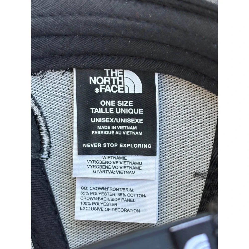 The North Face Baseball Hat Snap Back Black Gray Forescout One Size